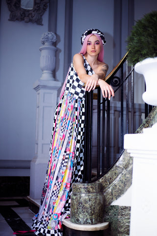 Vestido Amanza Ajedrez - Couture